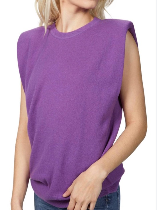 Ronny Kobo Collection Sweaters - Ronny Kobo Xs purple sleeveless purple Jaitlin cashmere blend sweater charisma